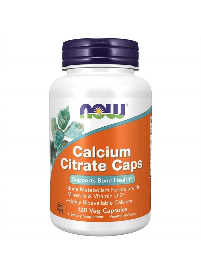 now Supplements, Calcium Citrate with Vitamin D, Magnesium, Zinc, Copper, and Manganese, 120 Veg Capsules - Image 1