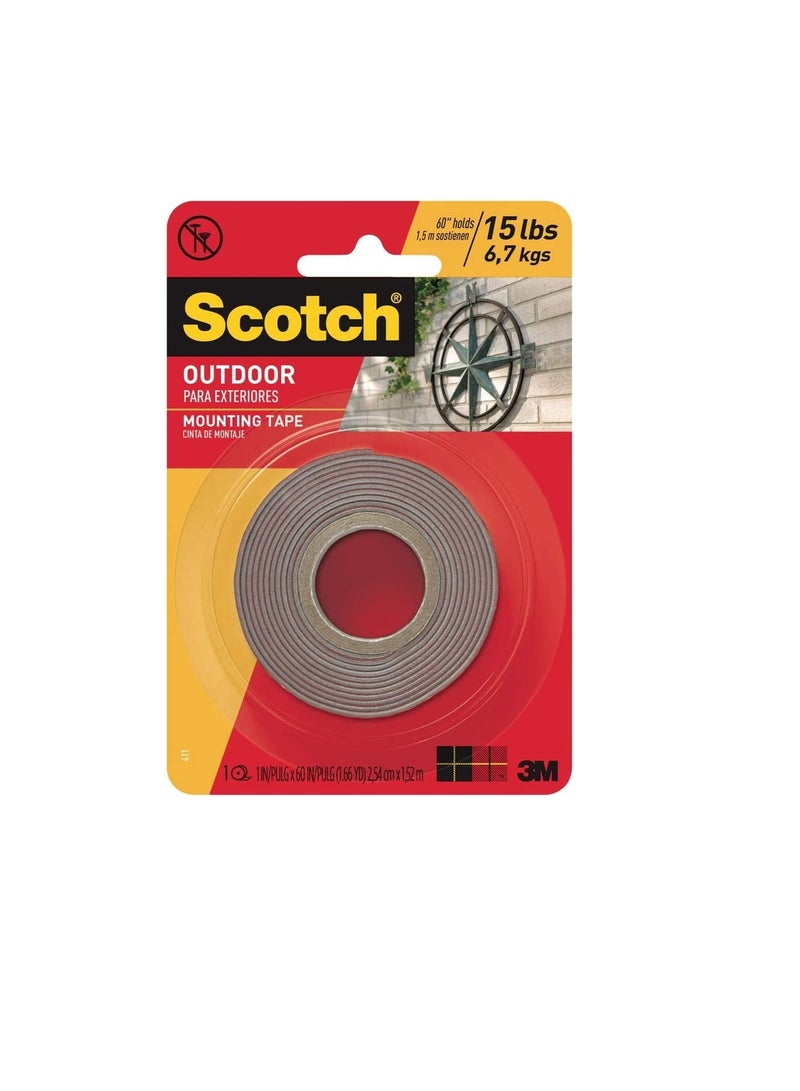 Scotch  3M Scotch 411P Permanent Mounting Tape 25.4 mm x 1.52 m  - Image 1