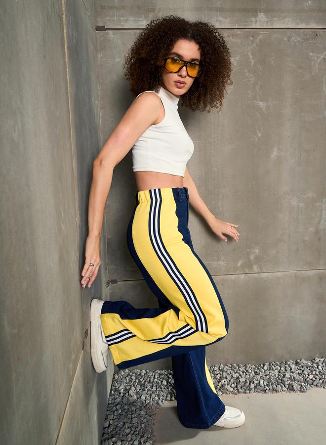 ساسافراس جينز واسع بساق واسعة وشريط جانبي أزرق مغسول من ساسافراس - Image 2