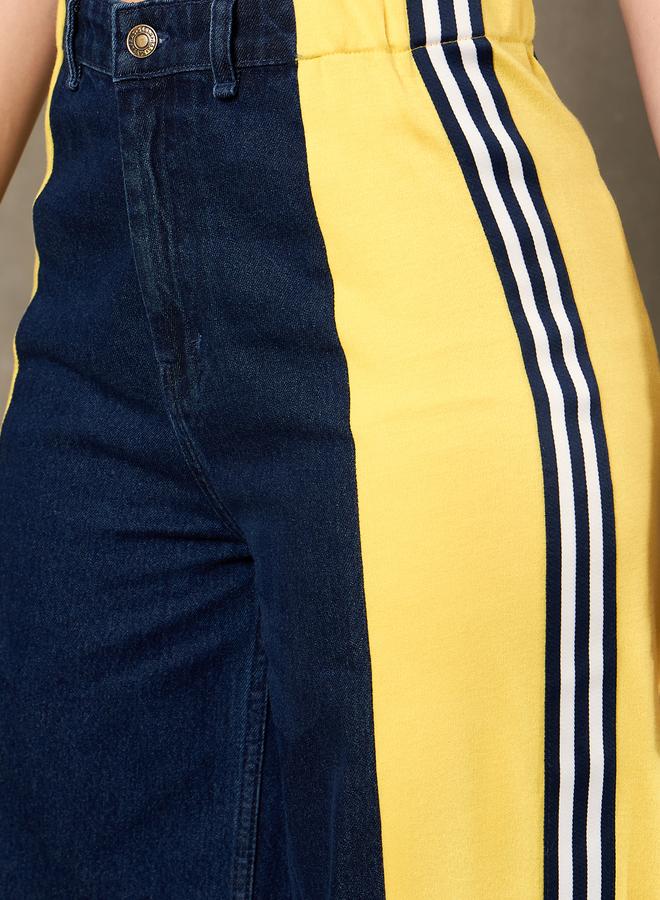 ساسافراس جينز واسع بساق واسعة وشريط جانبي أزرق مغسول من ساسافراس - Image 4