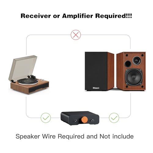 Elimavi Passive Bookshelf Speakers, 2-Way Design with 4" Woofer & 1" Silk Horn Tweeter, 60Hz Bass, Ideal for Home, Office & Theater, Brown (Requires Amplifier or Receiver to Operate) - Image 2