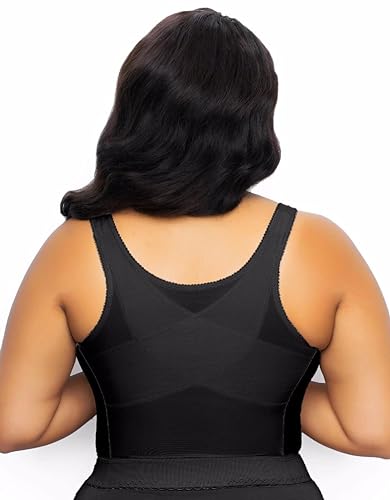Exquisite Form womens Fully Front Close Longline Lace Posture Bra, Black, 42B US - Image 2