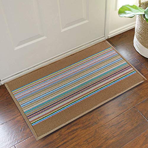 Status Contract Polypropylene Home/Living/Lobby/Bathroom/Office Entrance Door Floor Mat with Anti Slip Backing(15x23inch)-Pack of 1 Brown - Image 1