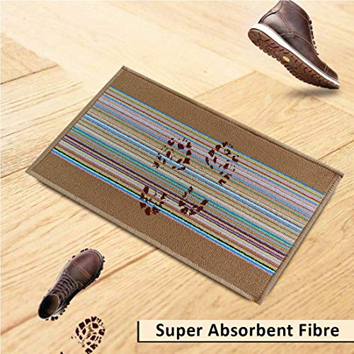 Status Contract Polypropylene Home/Living/Lobby/Bathroom/Office Entrance Door Floor Mat with Anti Slip Backing(15x23inch)-Pack of 1 Brown - Image 2