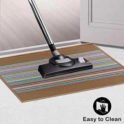 Status Contract Polypropylene Home/Living/Lobby/Bathroom/Office Entrance Door Floor Mat with Anti Slip Backing(15x23inch)-Pack of 1 Brown - Image 3