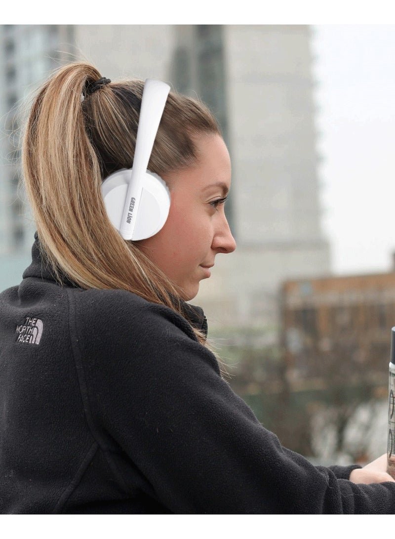 GREEN LION Stamford Wireless Bluetooth Headphone with ANC and 20Hrs Play Time - White - Image 3