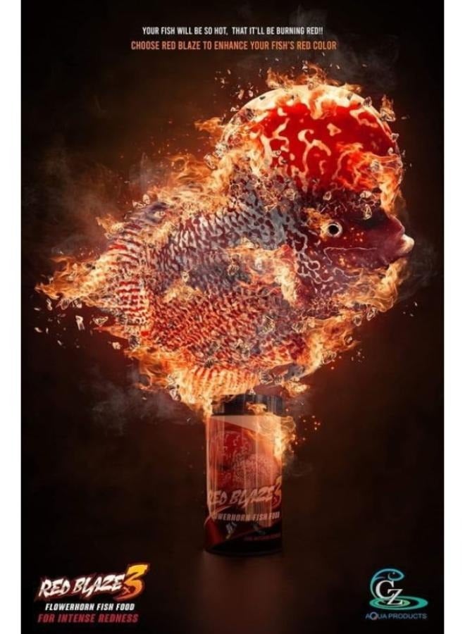 طعام سمك أكوا ريد بليز فلاورهورن - 120 جم - Image 2
