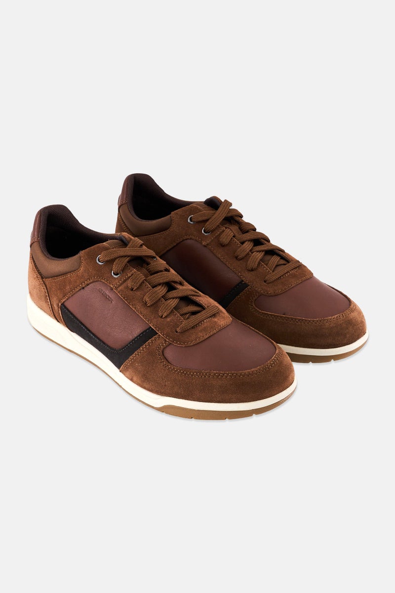 GEOX Men U Spherica EC3 Lace Up Sneakers, Brown  - Image 1