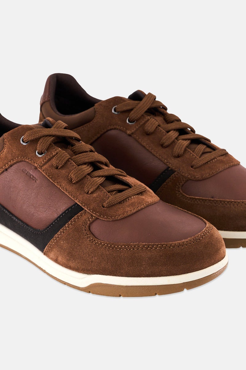 GEOX Men U Spherica EC3 Lace Up Sneakers, Brown  - Image 2