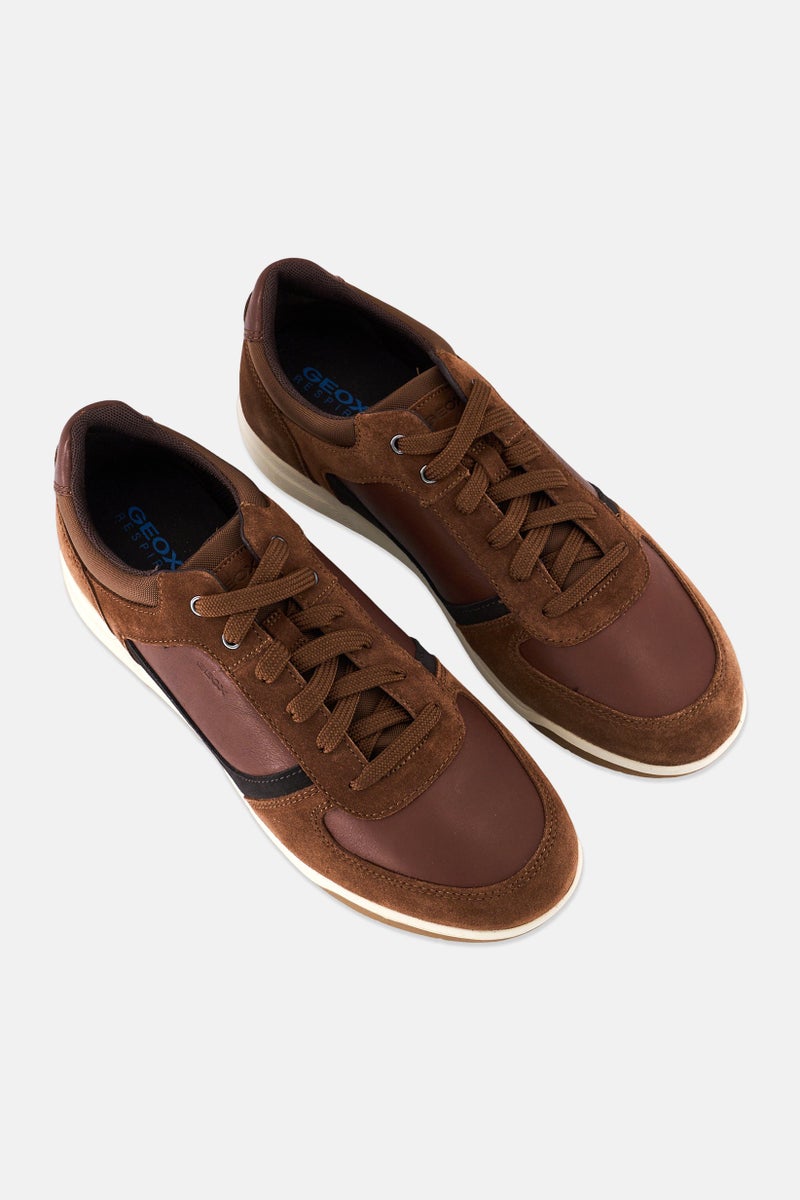 GEOX Men U Spherica EC3 Lace Up Sneakers, Brown  - Image 4