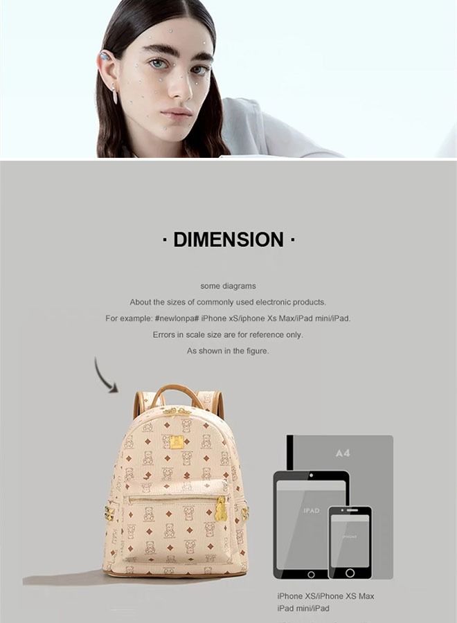 Cute Little Bear Backpack Female College Student Leisure Backpack Large Capacity Schoolbag