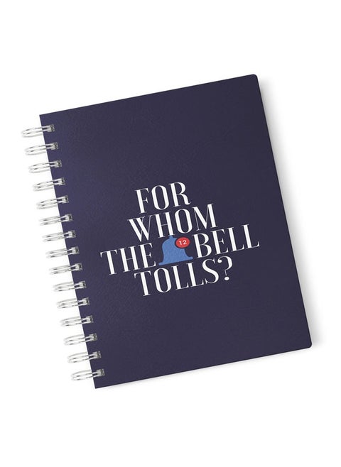 Notifications Design Spiral Notebook Bell Tolls Design