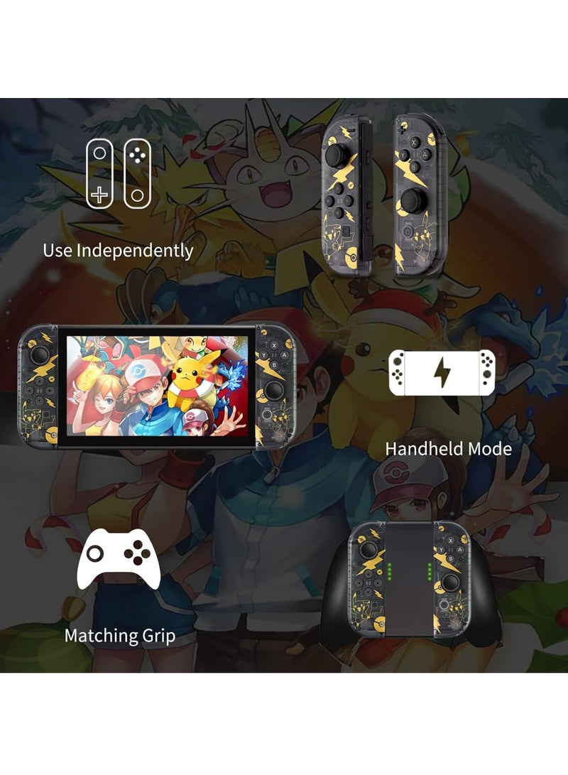 Wireless Controller for Nintendo Switch, L/R Controllers Replacement Compatible with Nintendo Switch/Lite/OLED, Joystick  with Wake-up/Screenshot/Dual Vibration/Motion Control Function With RGB light