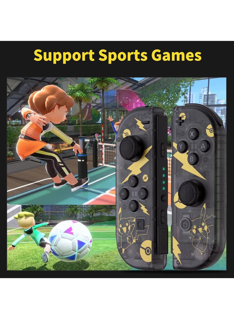 Wireless Controller for Nintendo Switch, L/R Controllers Replacement Compatible with Nintendo Switch/Lite/OLED, Joystick  with Wake-up/Screenshot/Dual Vibration/Motion Control Function With RGB light