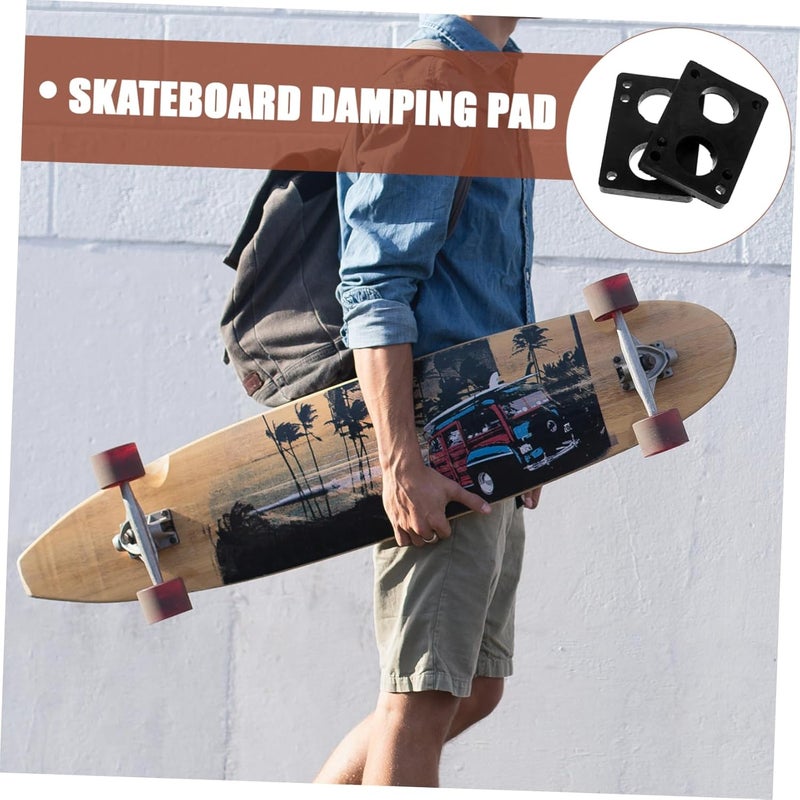 Milisten Skateboard Shock Absorbing Gasket Cruiser Riser Deck Skateboards Skateboard Pads Adult Skateboard - Image 3