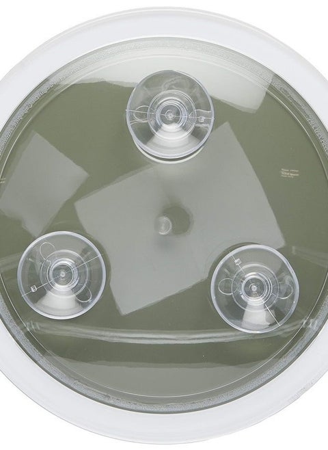 Jerdon Clear Portable Makeup Mirror - 9-Inch Diameter Makeup Mirror with Suction Cups and Vinyl Travel Case - 5X Magnification - JSC5
