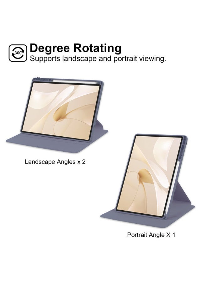 عام غطاء لوحي هونر ماجيك باد 3 مقاس 13.3 بوصة (2025) - غطاء جلدي مع خاصية الإيقاظ/النوم التلقائي، وحامل دوار 360 درجة، وغطاء خلفي أكريليك شفاف مع حامل قلم مدمج. - Image 2