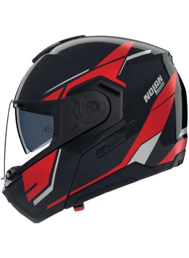 Nolan N90-3 06 SINCRONO BLACK/RED/WHITE METAL Helmet - Image 2