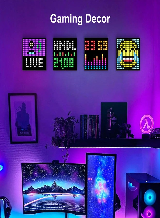 ديفوم ساعة Divoom Pixoo 16 الرقمية - ساعة بكسل آرت رقمية مع تحكم عبر تطبيق واتصال واي فاي، شاشة LED كبيرة 16×16 بكسل، ساعة ذكية مع التاريخ، تذكير بالأحداث، لوحة رسائل للمنزل، المكتب، غرف النوم - Image 3