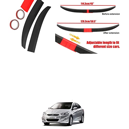 PRIKNIK Spoiler Three Part Adjustable Trimmable Car Spoiler Car Lip Spoiler with Dual Adhesive Tape Compatible with A-ccent - Image 5