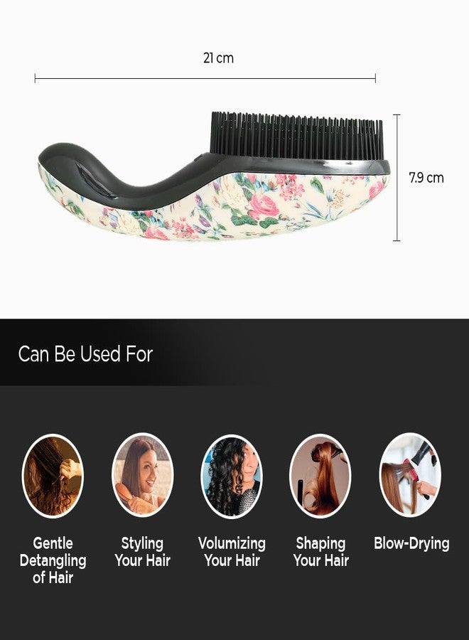 Homestic Hair Brush | Detangler Hair Brush | Flexible Bristles | Hair Brush with Paddle | Quick Drying Hair Brush | Suitable For All Hair Types | 2 Piece | YZ-80211W | Multicolor - Image 5
