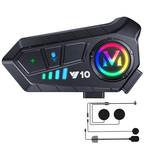 WNJACO Motorcycle Helmet Bluetooth Headset Outdoor Wireless Bluetooth 53 Headphone Speakers Noise Cancellation Intercom Communication Systems with IPX6 WaterproofStrong Bass for Dirt Bike - Image 1