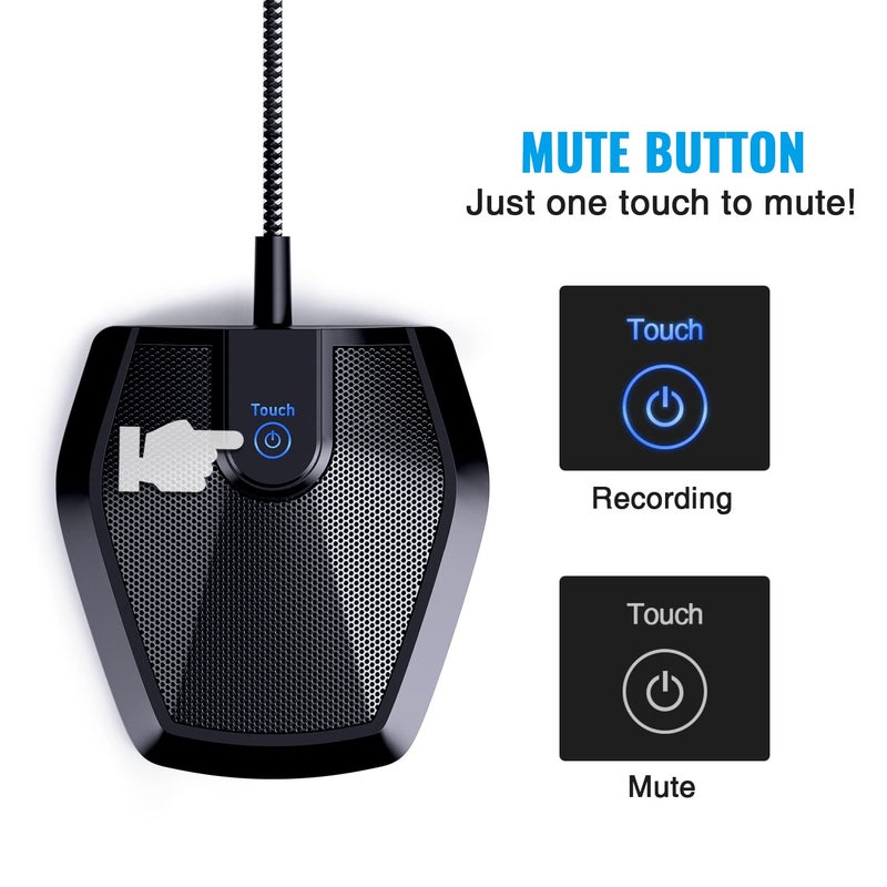 TONOR Conference USB Microphone, Omnidirectional Condenser PC Mic for Video Conference, Recording, Skype, Online Class, Court Reporter, Plug & Play Compatible with Mac OS X Windows PC Compute, G11 - Image 5