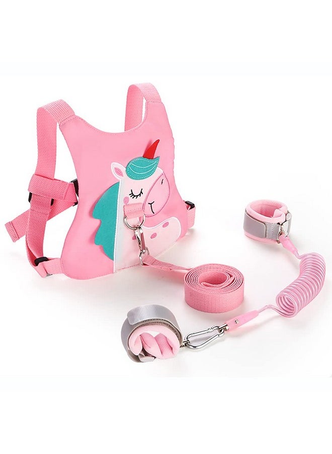 FITARTS Toddler Leashbaby Walking Safty Harness And Child Anti Lost Wrist Link For Girlsboys Travel (Pink)  - Image 2