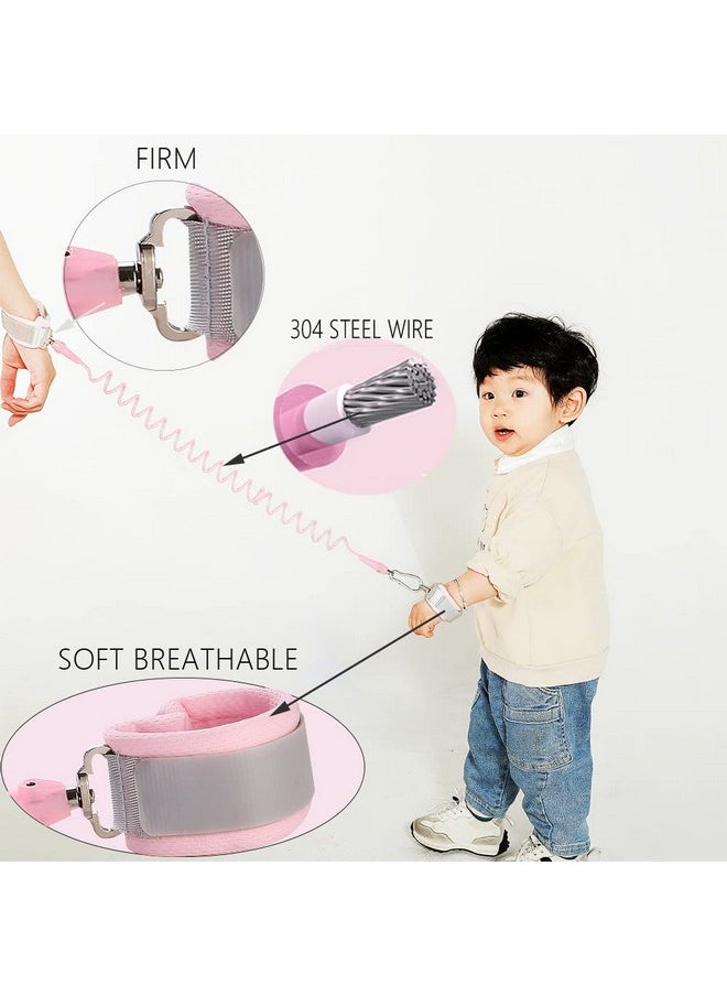 FITARTS Toddler Leashbaby Walking Safty Harness And Child Anti Lost Wrist Link For Girlsboys Travel (Pink)  - Image 4