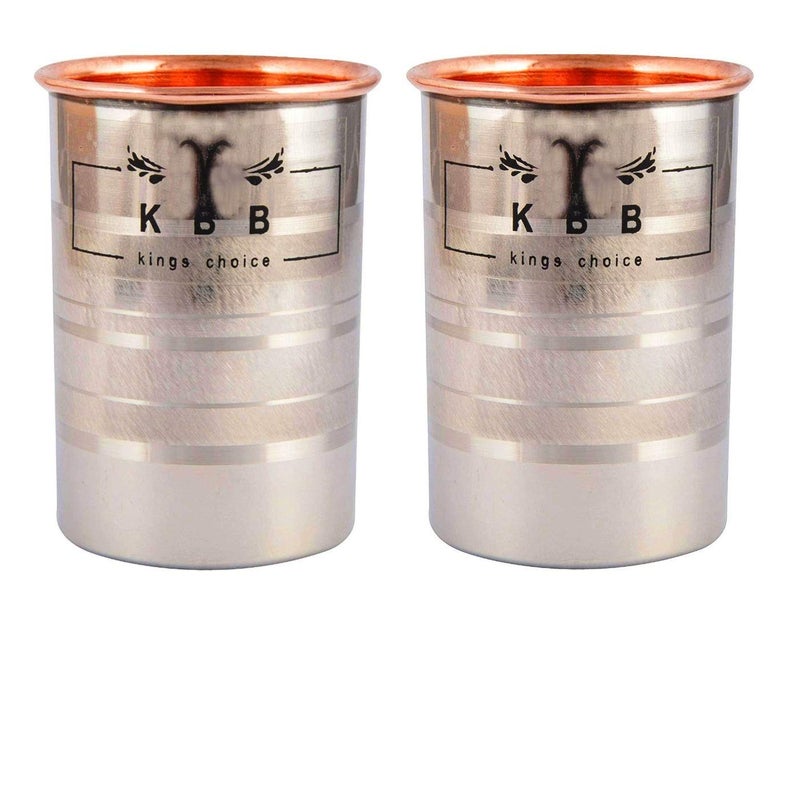 KBB Copper Steel Glass Premium 300ml KBB013 Pack of 2 - Image 1