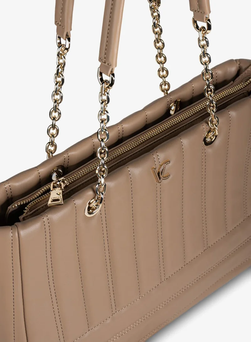 Vincci Brown Women Chain Detailed Tote Bag for Women | Best Price UAE