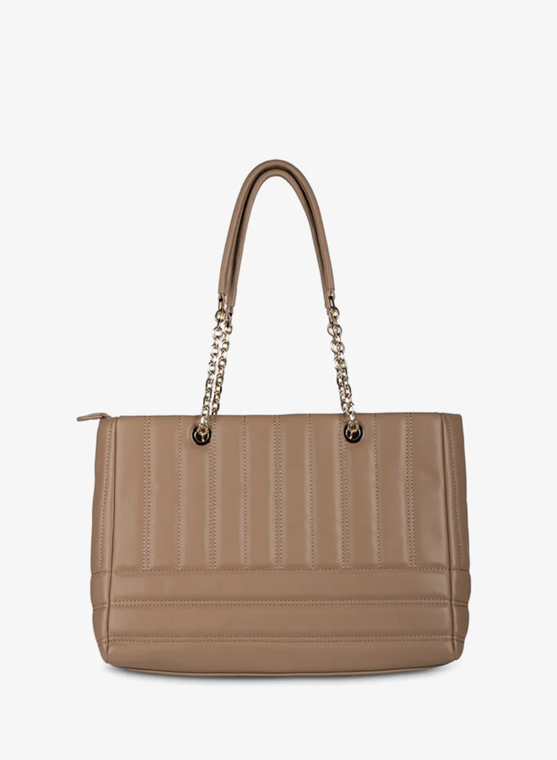 Vincci Brown Women Chain Detailed Tote Bag for Women | Best Price UAE