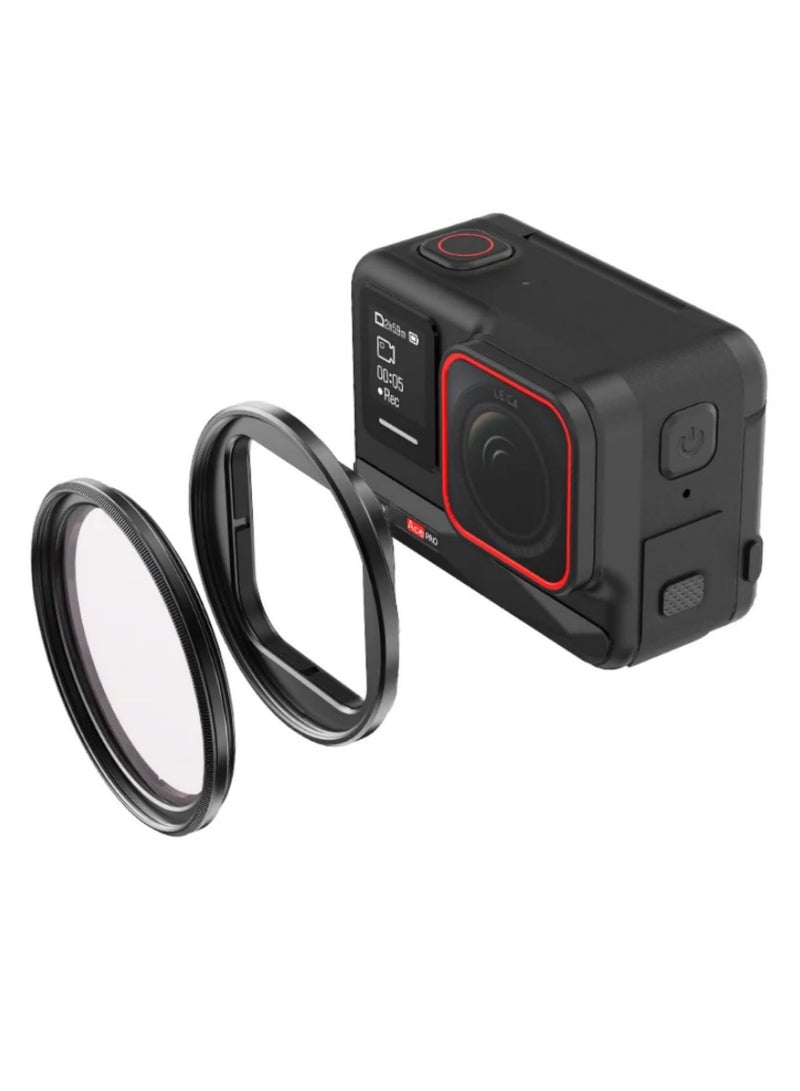 For Insta360 Ace Pro Lens Filter Holder for 49mm Filter Adapter for Insta360 Ace Pro Sports Camera Accessories Filter Mount Bracket (Only Holder)  - Image 1