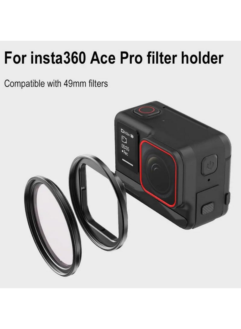 For Insta360 Ace Pro Lens Filter Holder for 49mm Filter Adapter for Insta360 Ace Pro Sports Camera Accessories Filter Mount Bracket (Only Holder)  - Image 3