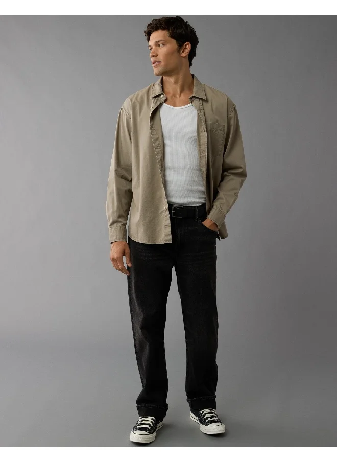 American Eagle AE Everyday Twill Button-Up Shirt