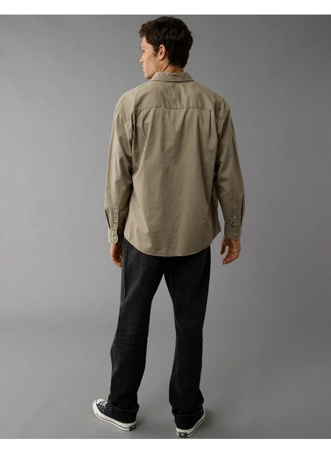 American Eagle AE Everyday Twill Button-Up Shirt