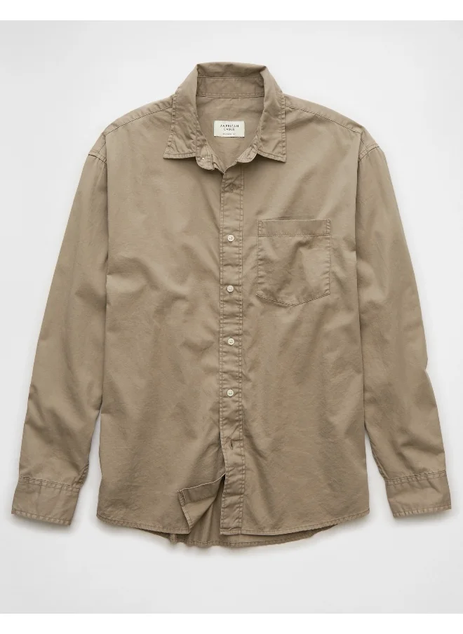 American Eagle AE Everyday Twill Button-Up Shirt