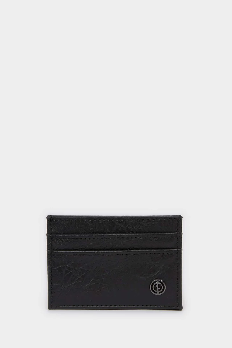 ديفاكتو Man Faux Leather Business Card Wallet
