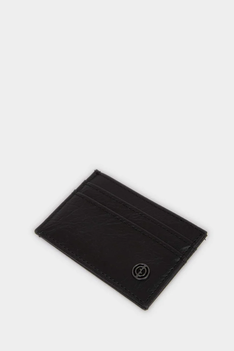 ديفاكتو Man Faux Leather Business Card Wallet