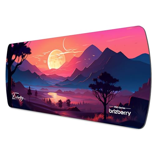 ARTBRIZ® Brizberry Extended Mouse Pad, Desk Mat, 740mm x 310mm x 3mm Large Printed Premium Anti Skid Rubber Base for Desktop Laptop Keyboard (DM Design 6) - Image 1