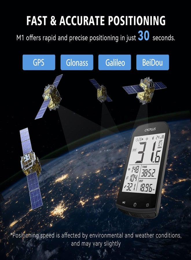 CYCPLUS Bike Computer Set Include Speed Sensor and Mount, Wireless Bicycle Speedometer Odometer, IPX6 Waterproof ANT+ Bluetooth - Image 3