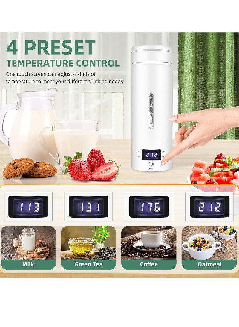 DOSCHER Thermos Cup Electric Kettle Stainless Steel Hot Water Boiler Travel Tea Coffee Kettle with 4 Temperature Control, Fast Boiling, Auto Shut off - Image 2