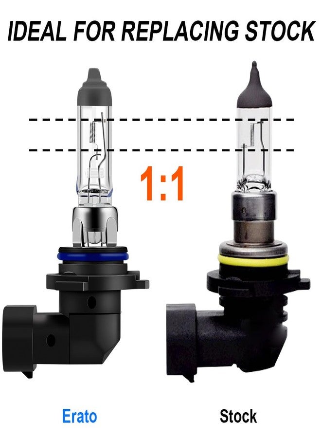 Erato 9005/HB3 Halogen Headlight Bulb 12V 55W/60W Fog Lights 4300K Warm White Replacement Headlamp (2 Packs) - Image 4