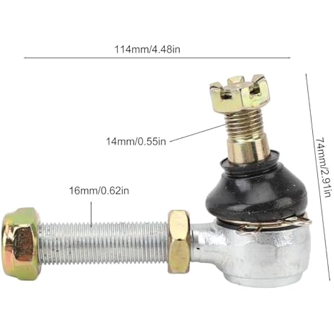 Jiawu Steering Tie Rod End Ball Joint Control Precision Smooth Ride 14Mm Bolt Tie Rod End Ball Joiner With Sealed Bushing Fit For Quad Dirt Bike Atv Go Kart - Image 3