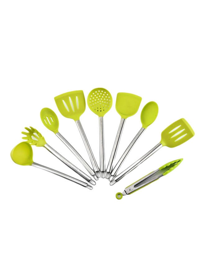 نيبمينينت طقم ملاعق بتصميم جاروف بسطح مانع للالتصاق أخضر/فضي 831غم