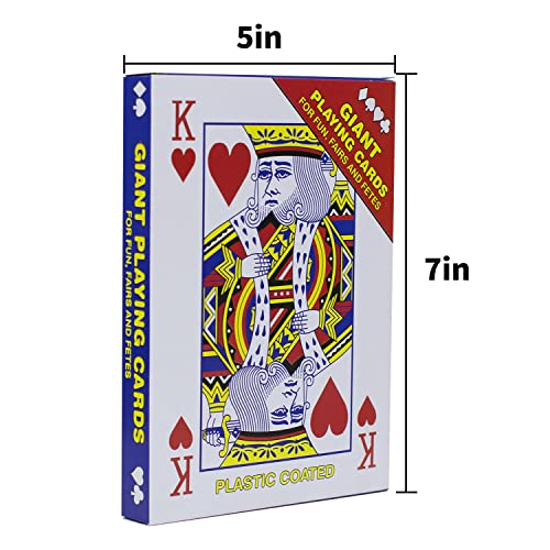 SUUJI 2 Pack Large Jumbo Playing Card Deck 5x7 Inch Giant Poker Super Big Game Card Set Oversized Bridge Playing Cards Huge Magic Poker for Family Party Fun - Image 5