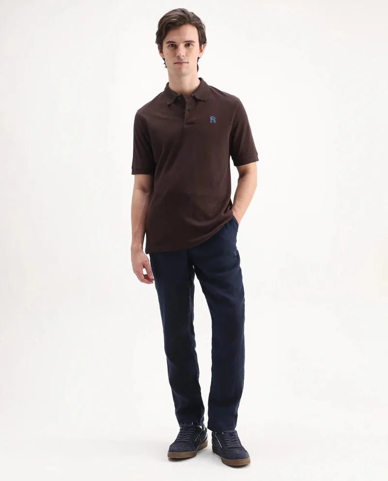 Rare Rabbit Men's Embroidered Logo Cotton Polo