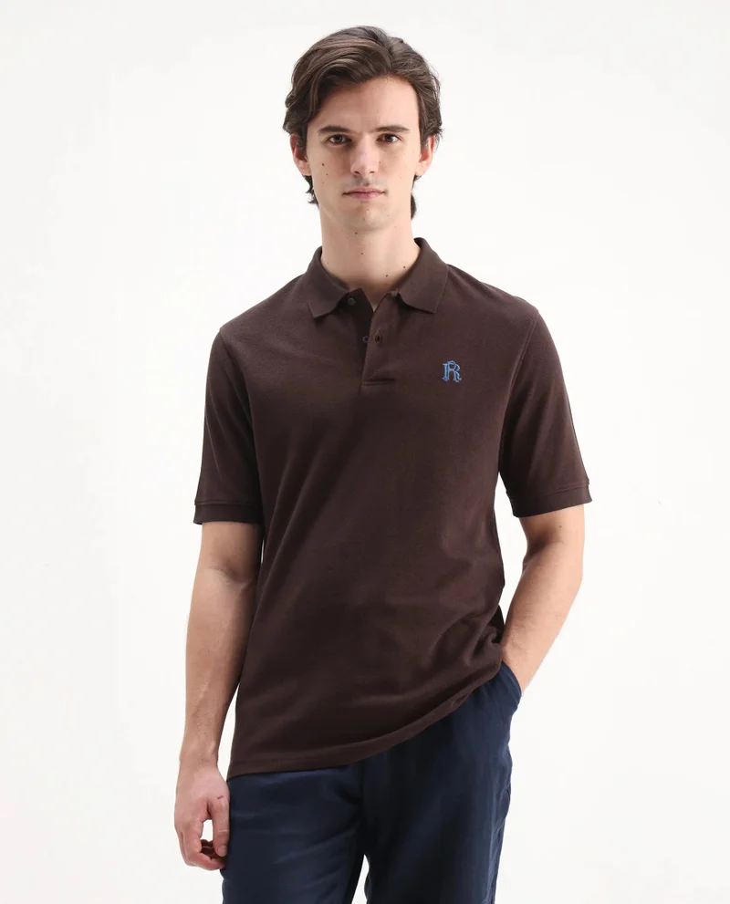 Rare Rabbit Men's Embroidered Logo Cotton Polo