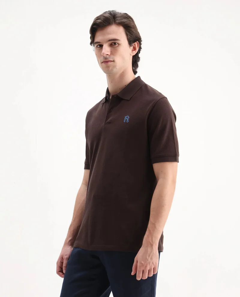 Rare Rabbit Men's Embroidered Logo Cotton Polo