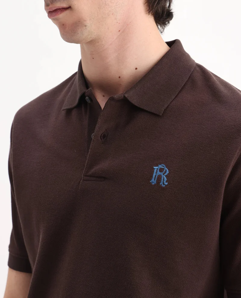 Rare Rabbit Men's Embroidered Logo Cotton Polo